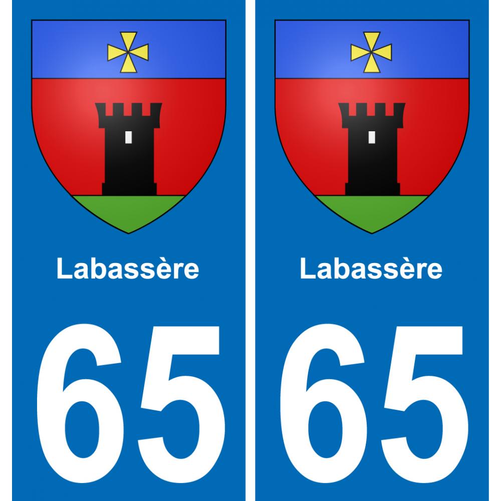 65 Pau autocollant sticker plaque immatriculation auto ville