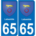 65 Pau autocollant sticker plaque immatriculation auto ville