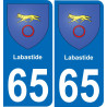 65 Pau autocollant sticker plaque immatriculation auto ville