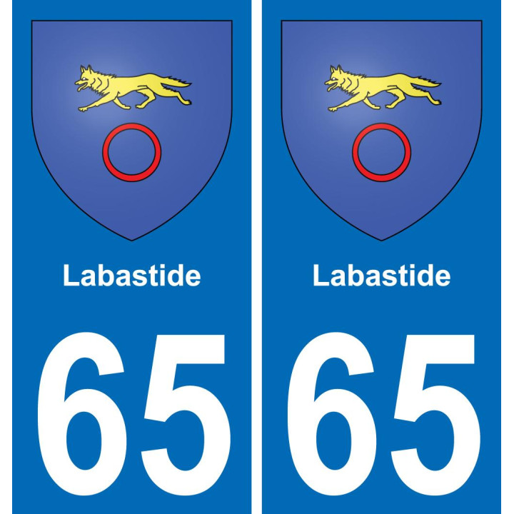 65 Labastide sticker plate registration city