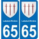 65 Pau autocollant sticker plaque immatriculation auto ville