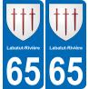 65 Labatut-Rivière sticker plate registration city