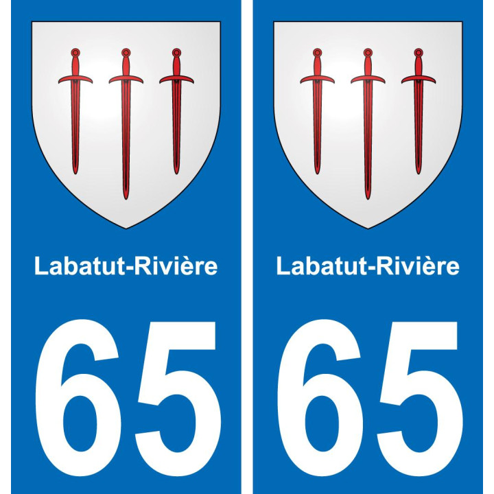 65 Labatut-Rivière sticker plate registration city