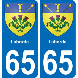 65 Laborde sticker plate registration city