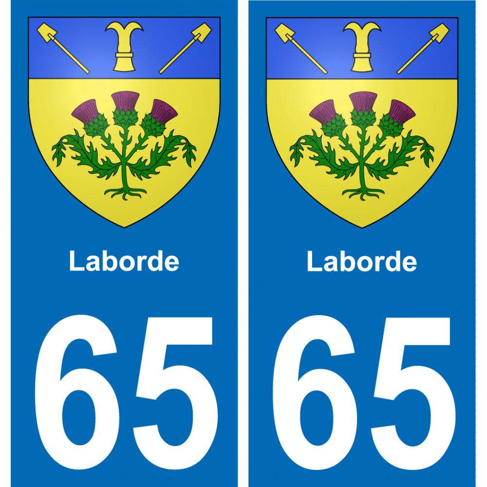65 Laborde placa etiqueta de registro de la ciudad