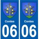 06 Contes ville sticker autocollant plaque