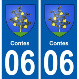 06 Contes ville sticker autocollant plaque
