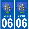06 Contes ville sticker autocollant plaque