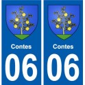 06 Contes ville sticker autocollant plaque