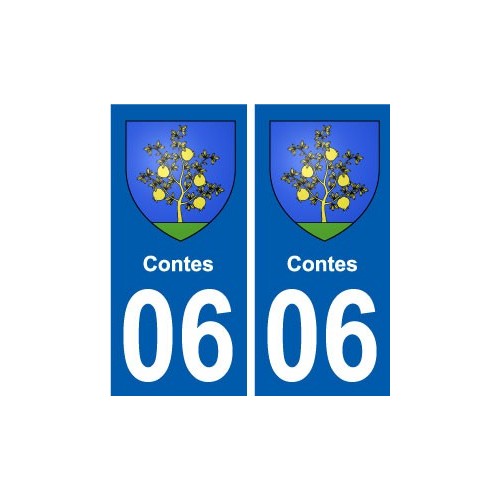 06 Contes ville sticker autocollant plaque