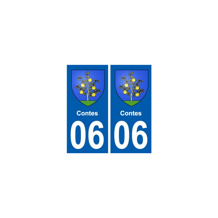 06 Contes ville sticker autocollant plaque