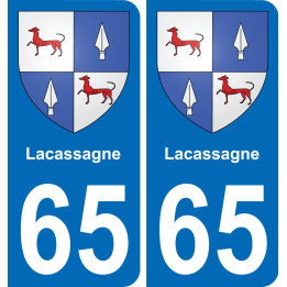65 Lacassagne placa etiqueta de registro de la ciudad