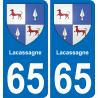 65 Lacassagne sticker plate registration city