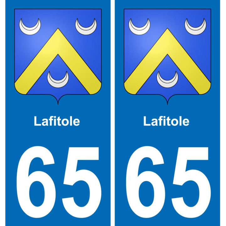 65 Lafitole placa etiqueta de registro de la ciudad