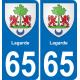 65 Lagarde sticker plate registration city