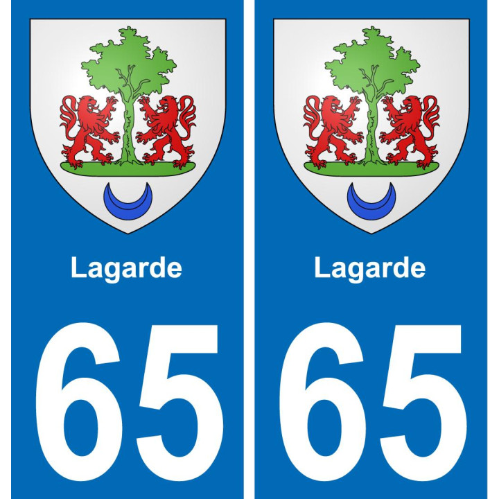 65 Lagarde sticker plate registration city
