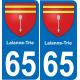 65 Pau autocollant sticker plaque immatriculation auto ville