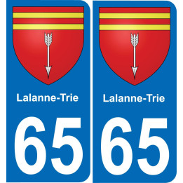 65 Lalanne-Trie placa etiqueta de registro de la ciudad