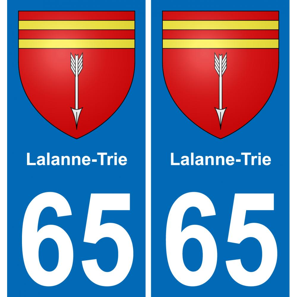 65 Pau autocollant sticker plaque immatriculation auto ville