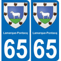 65 Lamarque-Pontacq-aufkleber plakette ez stadt