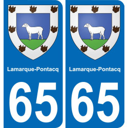 65 Lamarque-Pontacq-aufkleber plakette ez stadt