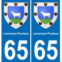 65 Lamarque-Pontacq-aufkleber plakette ez stadt