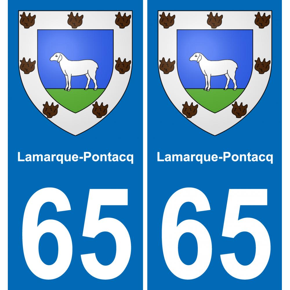 65 Pau autocollant sticker plaque immatriculation auto ville