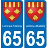 65 Lamarque-Rustaing placa etiqueta de registro de la ciudad