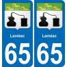 65 Laméac autocollant sticker plaque immatriculation auto ville