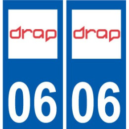 06 Drap logo ville sticker autocollant plaque