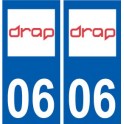 06 Drap logo ville sticker autocollant plaque