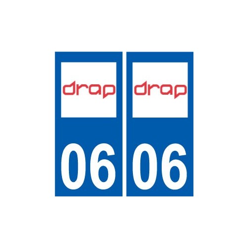 06 Drap logo ville sticker autocollant plaque