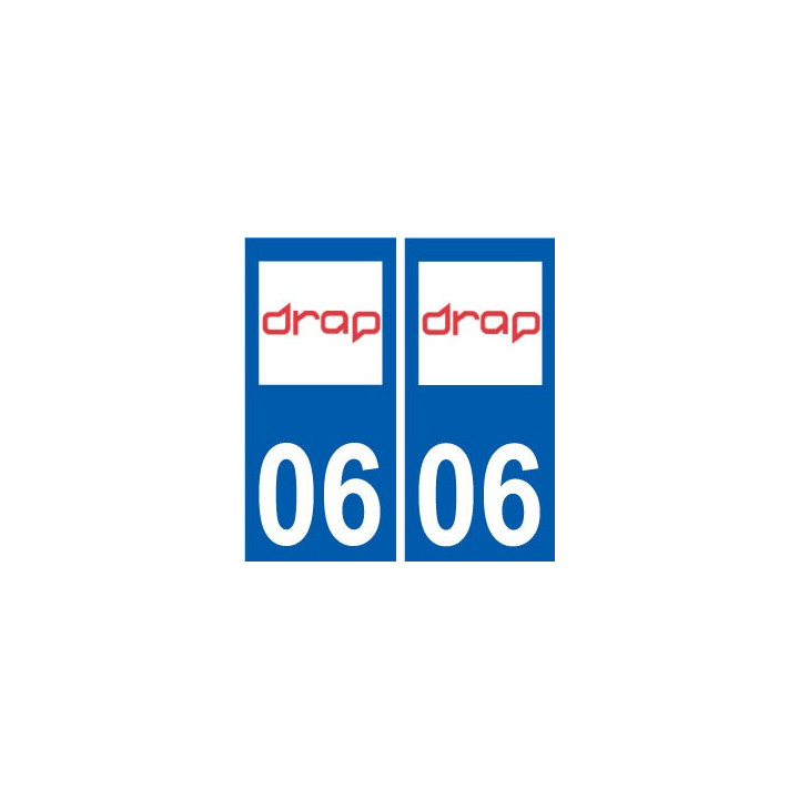 06 Drap logo ville sticker autocollant plaque