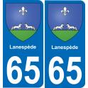 65 Pau autocollant sticker plaque immatriculation auto ville