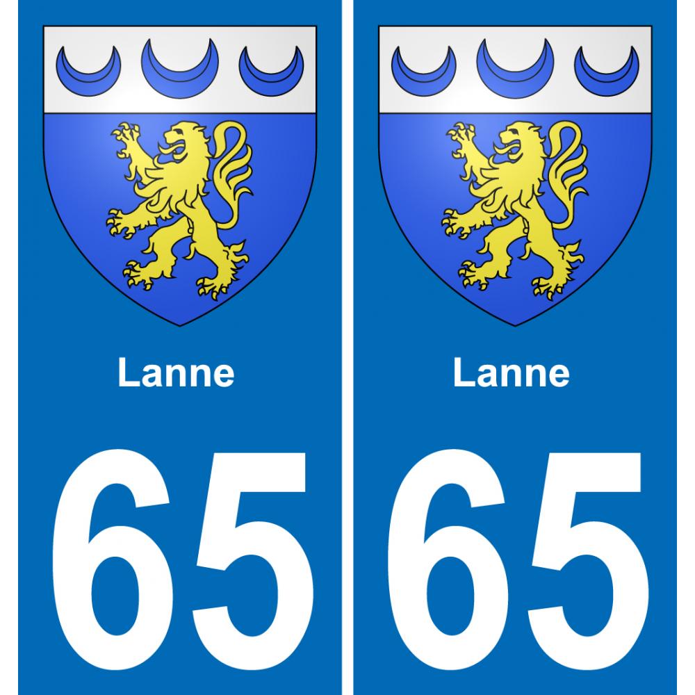 65 Pau autocollant sticker plaque immatriculation auto ville