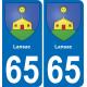65 Pau autocollant sticker plaque immatriculation auto ville