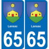 65 Lansac adesivo piastra di registrazione city