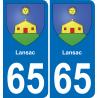 65 Lansac-aufkleber plakette ez stadt
