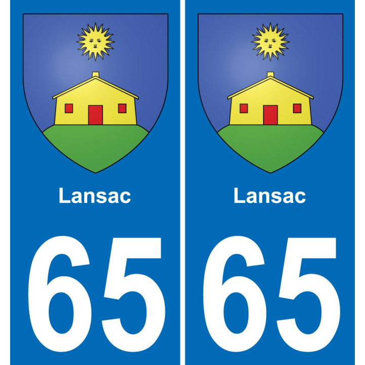 65 Lansac-aufkleber plakette ez stadt