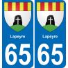 65 Lapeyre sticker plate registration city