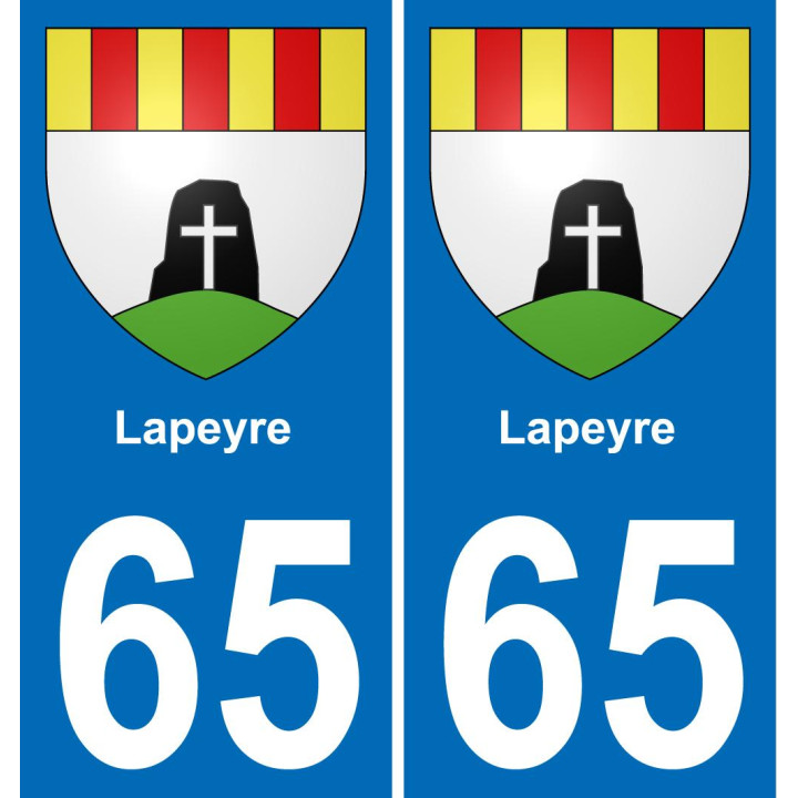 65 Lapeyre sticker plate registration city