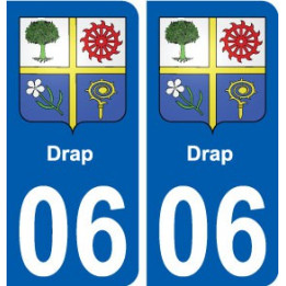 06 Drap ville sticker autocollant plaque