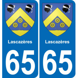 65 Lascazères-aufkleber plakette ez stadt