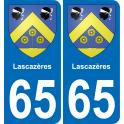65 Pau autocollant sticker plaque immatriculation auto ville