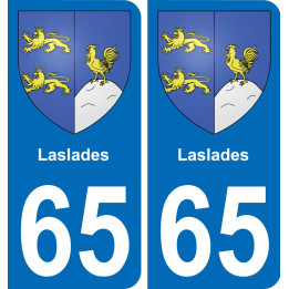 65 Laslades sticker plate registration city
