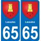 65 Pau autocollant sticker plaque immatriculation auto ville