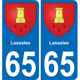 65 Lassales placa etiqueta de registro de la ciudad