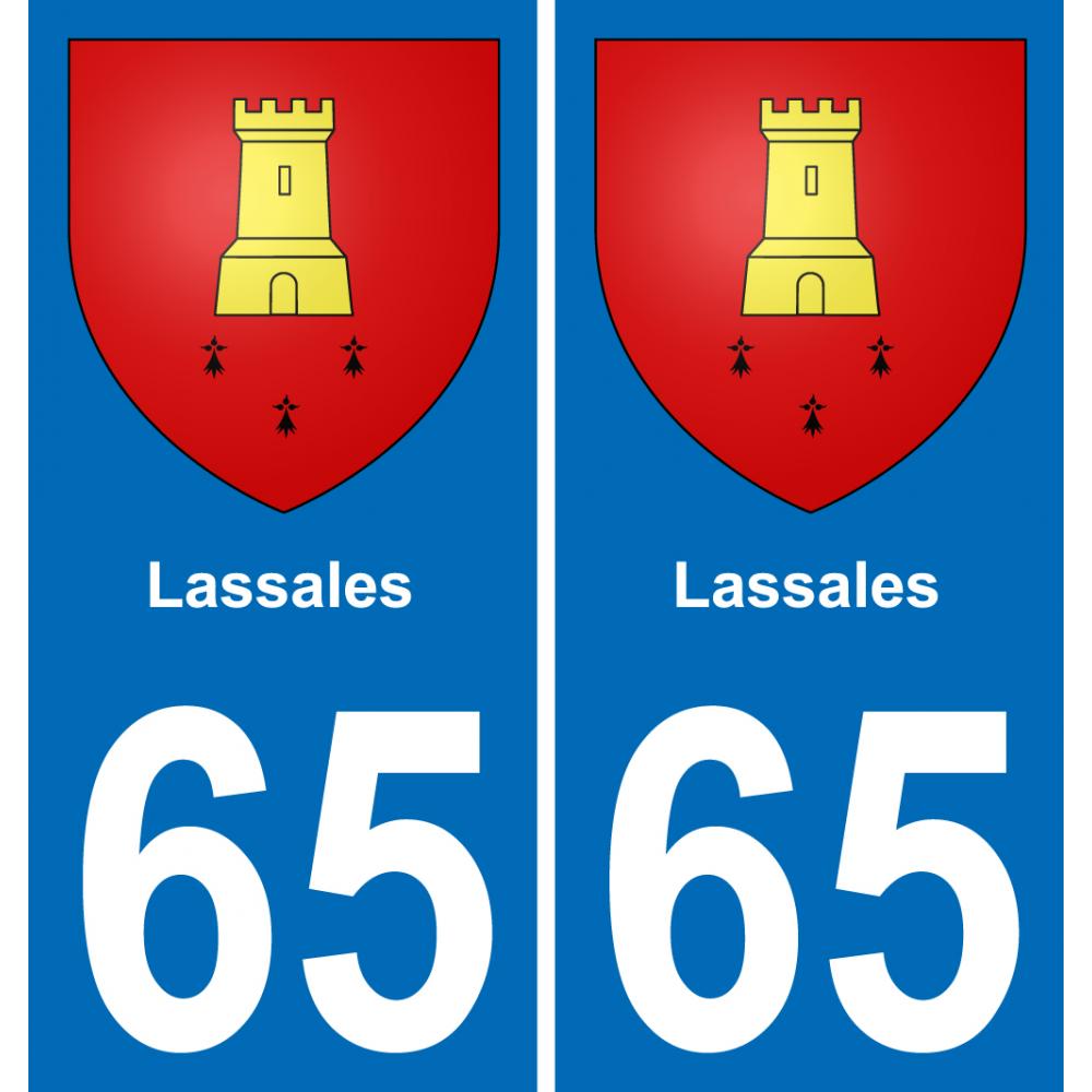 65 Lassales sticker plate registration city