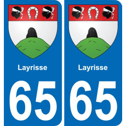 65 Layrisse sticker plate registration city
