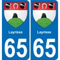 65 Pau autocollant sticker plaque immatriculation auto ville